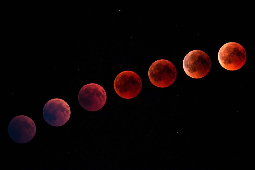 czerwony księżyc krwawy księżyc